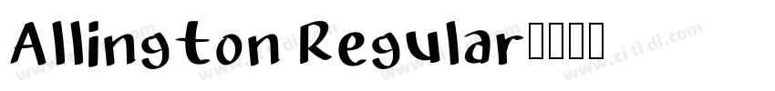 Allington Regular字体转换